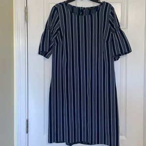 Banana Republic Navy Blue and White Dress Sz 8